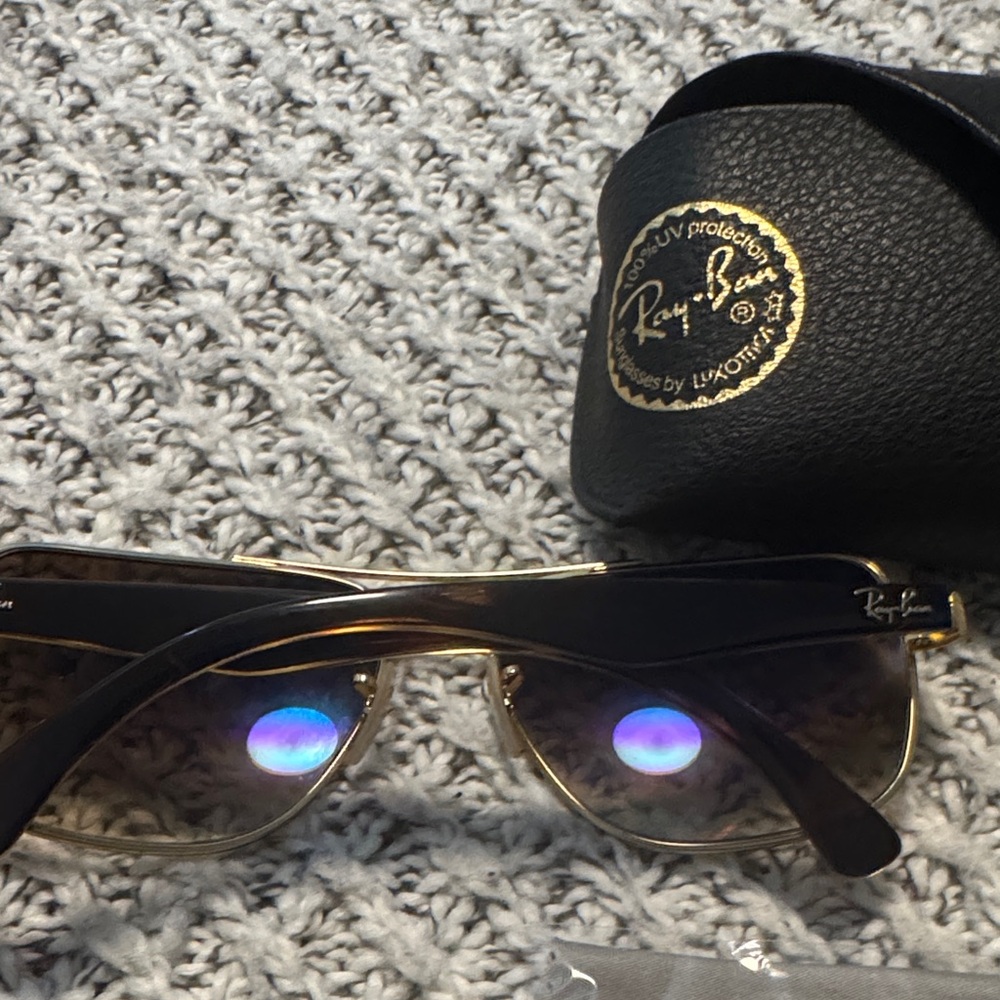 Ray-Ban Gold and Brown Sunglasses - Picture 5 of 9